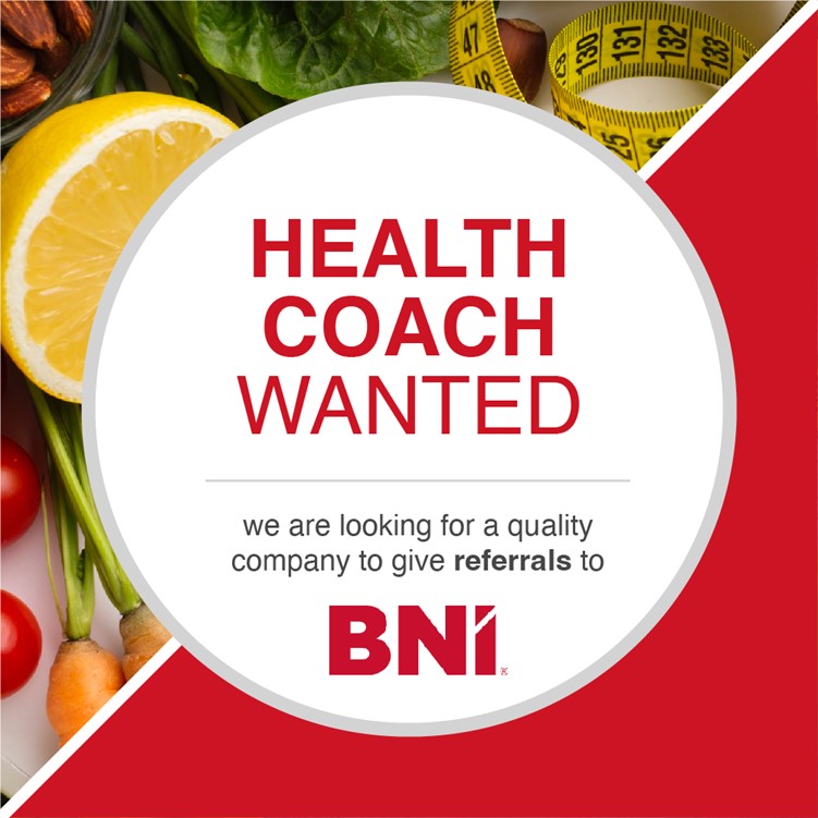 Looking for a #Healthcoach in the NYC Area to network with on Zoom. Let me know if you want to learn more. #networkinggroup.
 
We're on track to pass well over $1.5 Million in documented referrals this year!
 
More info on the group here: bnidreamteam.com