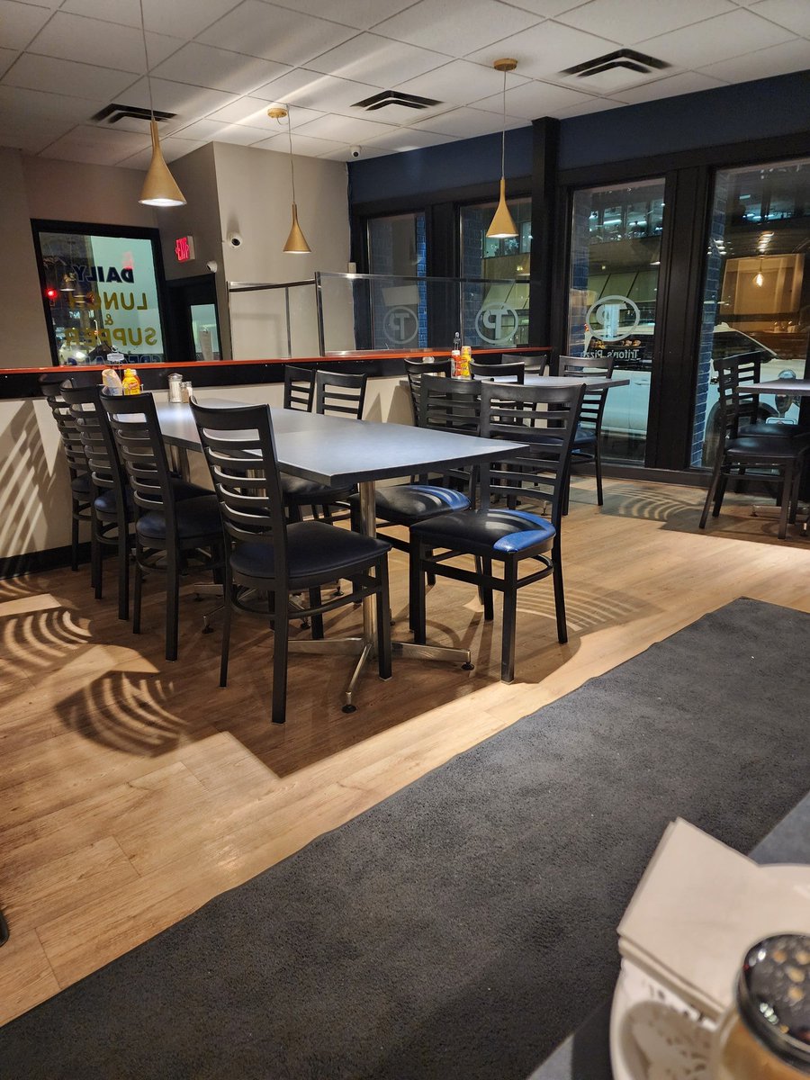 "Sarah the Server has great customer service skills.  Very enjoyable time." #FoursquareFind @ Trifon's Pizza 4sq.com/3YCJjMi