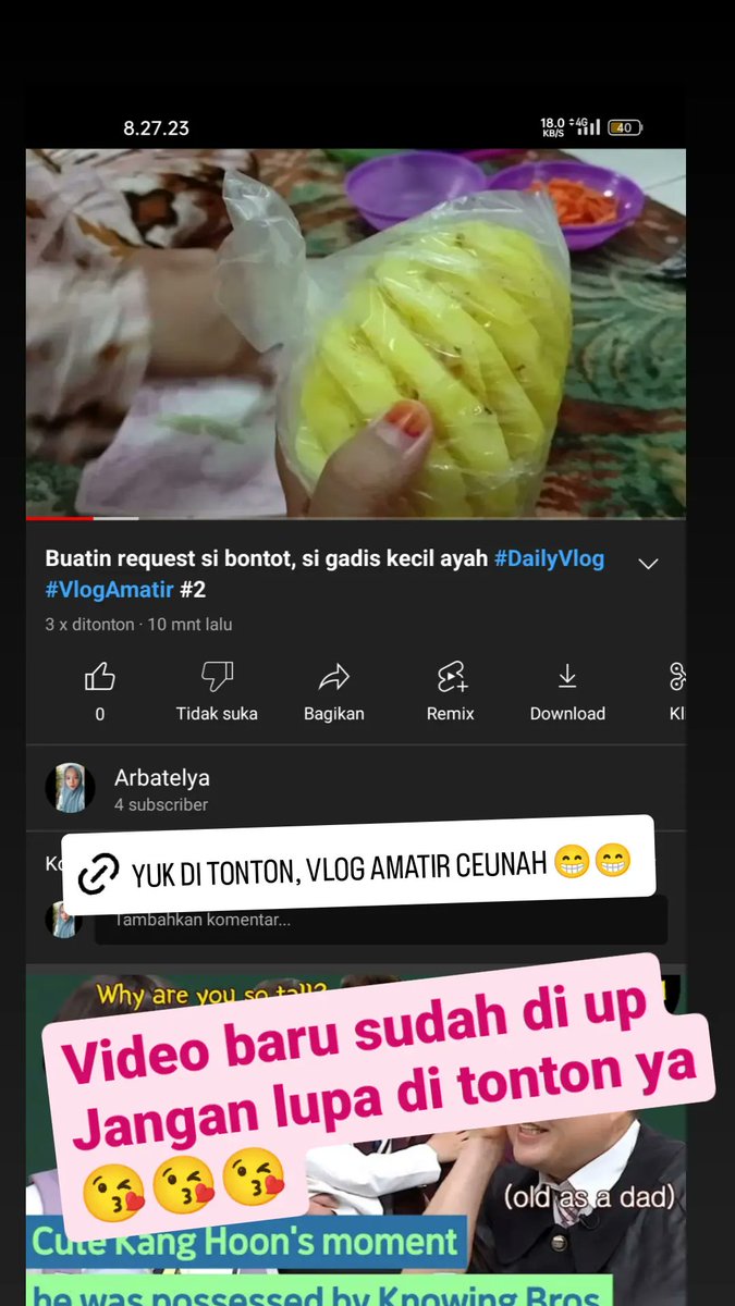 youtu.be/HOAECGTXTxU

Di tonton ya dunsanak
Jangan lupa subscribe, like, comment dan share
Makasih manyak-manyak 😘😘😘

#DailyVlog #Bangkinang #Kampar #Cooking