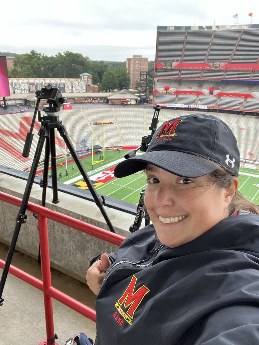 I LOVE BEING AN MSOM photographer! For my selfie today, I give you view from the top of Maryland Stadium! From this height, I can still tell that the Mighty Sound of Maryland Instrument Fund needs your help for new tubas! 😅 please donate this #GivingDayUMD