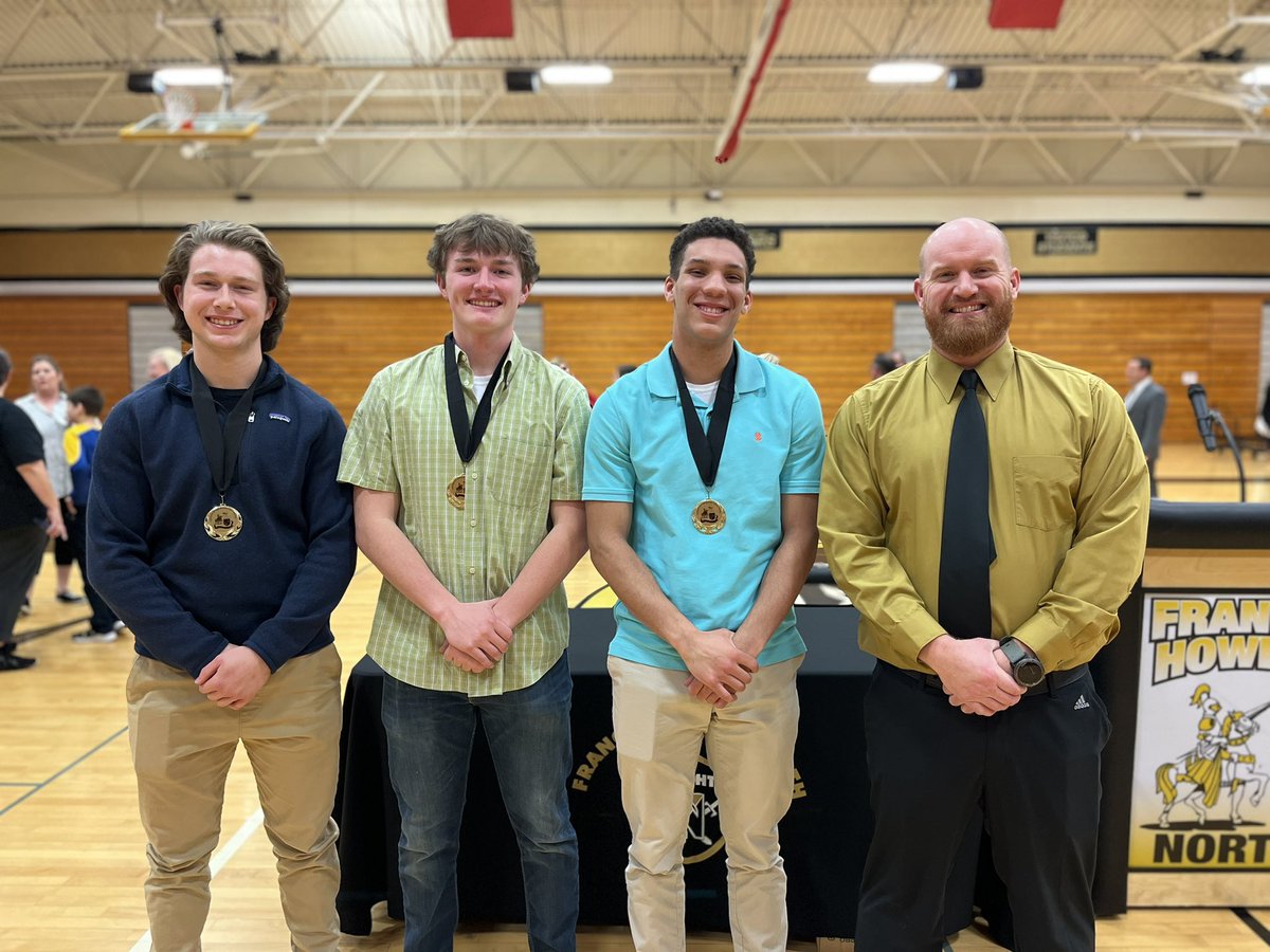 All 3 captains nominated for Knights of the Round Table.  Very proud of you all!  You have left your mark at FHN. You will be missed. #OATH #FAMILY