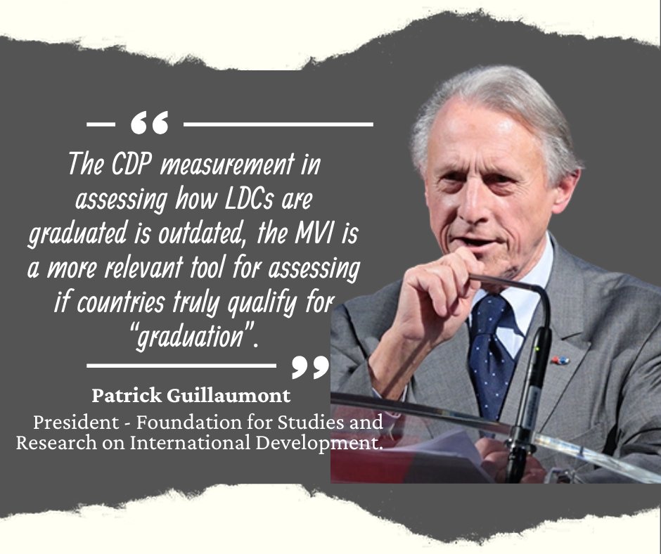 AOSISChair's tweet photo. The peculiar vulnerabilities of small states are best assessed by the Multidimensional Vulnerability Index (MVI). 
It will help LDCs graduate sustainably from this status so they can reap the benefits of truly being a part of the global economy. 
#MVI 
#LDC
#LDC5 https://t.co/O2FqKZb72U