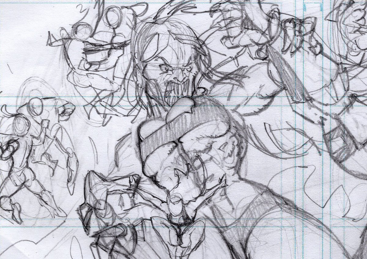 VanitasKnight's tweet photo. It's hard to say which page of TYRANT FALL #2 is going to be my favorite, but here's a peek at the rough layouts for one of the candidates!

Make sure you follow the TYRANT FALL #2 prelaunch campaign so you can see the final product: https://t.co/v0eOFJvSnP

#comics #TyrantFall https://t.co/iuISeI49rr
