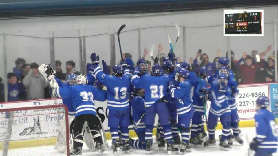 TOMAHAWKS WIN! 4-3 in overtime! What a game. They’re off to Championship!

If you missed our live coverage with instant replays and Andy Berkeley’s play by play, subscribe to youtube.com/merrimacktv and catch later!

<a href="/TomahawksMHS/">MHS Athletics</a> <a href="/nhsportspage/">NH Sports Page.com</a> <a href="/JayPinceSMG/">Jay Pinsonnault</a> #merrimacknh