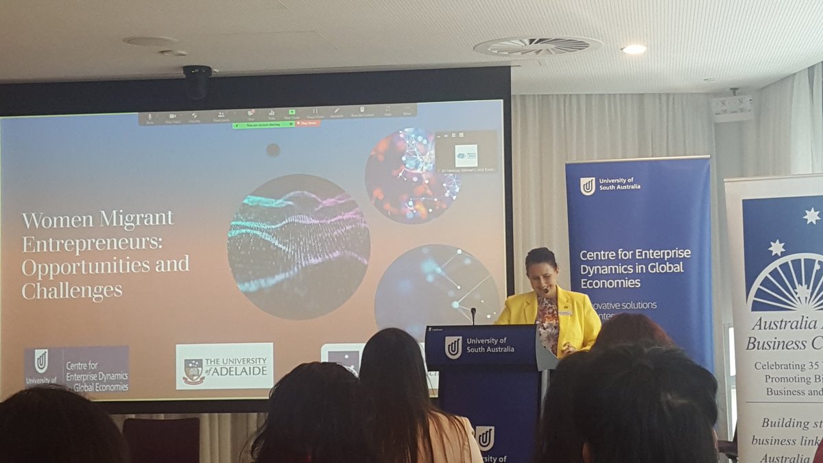Great to have Ms Catherine Hutchesson MP with us today for the #InternationalWomensDay2023  <a href="/UniSA_CEDGE/">Centre for Enterprise Dynamics in Global Economies</a> event for Women Migrant Entrepreneurs. More to come.