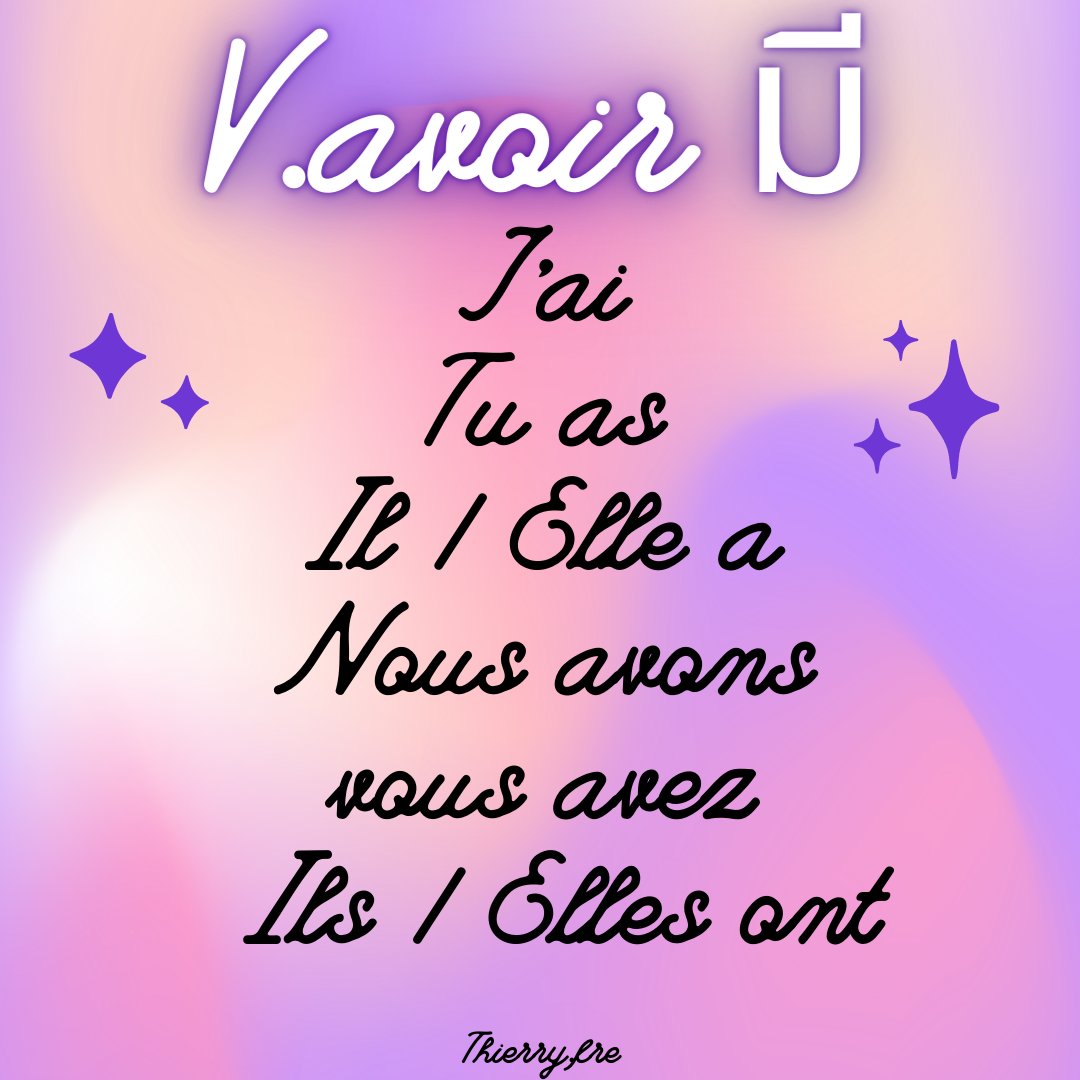 _thierryfre's tweet photo. การผัน v.avoir ที่แปลว่ามี #ภาษาฝรั่งเศส #ฝรั่งเศส #สอนภาษาฝรั่งเศส #เรียนภาษาฝรั่งเศส #ศิลป์ฝรั่งเศส #dek65 #dek66 #dek67 #dek68 #ภาษา #สอนพิเศษ #ติวเตอร์ #pat71 #français #studygram #france #รับสอนภาษาฝรั่งเศส https://t.co/UdqtzvkSFX