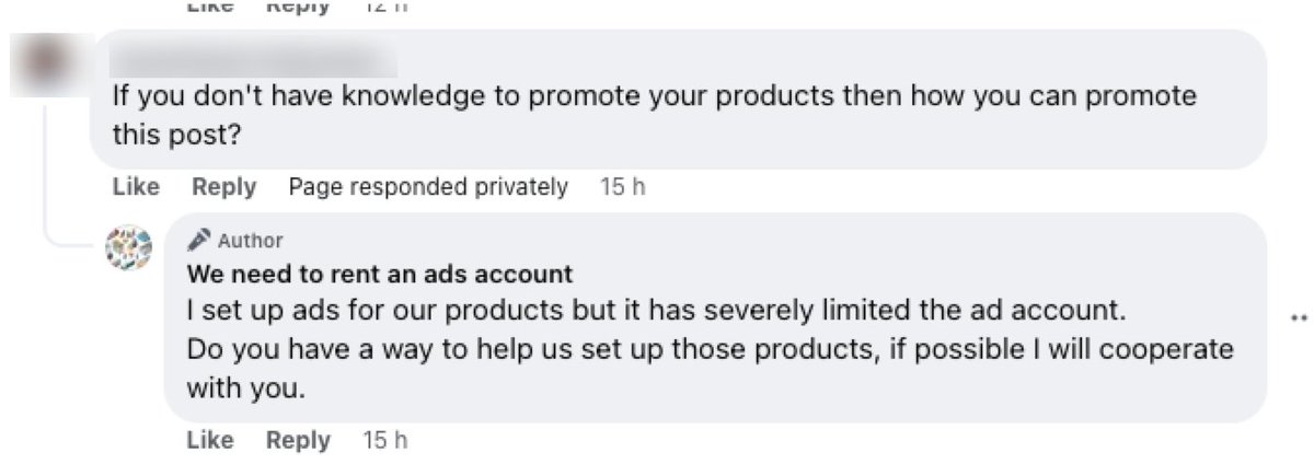dr__kb's tweet photo. Looks like the malware owners are pharming for more ad accounts. https://t.co/NSM6mK24y8