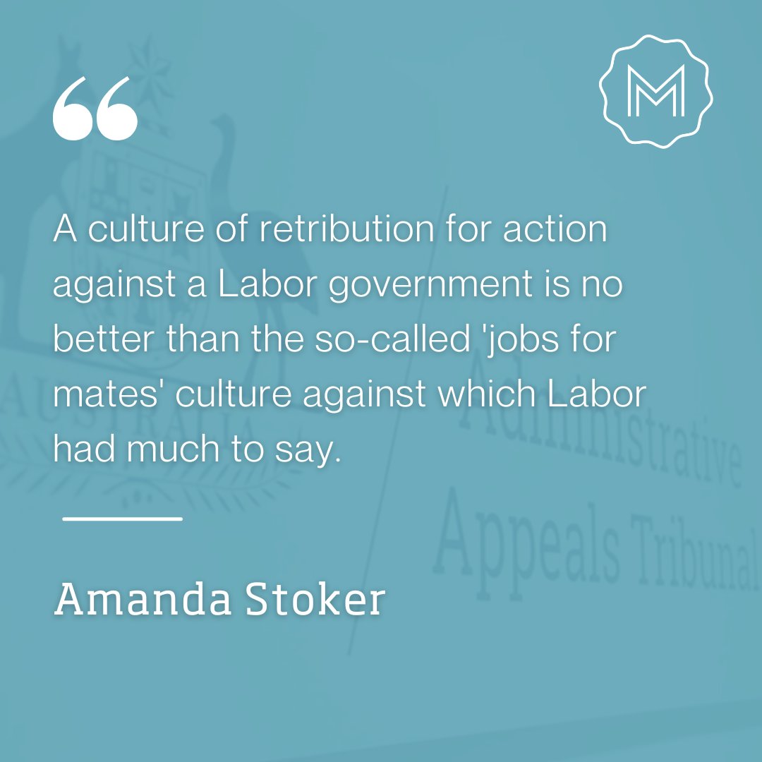 MenziesRC's tweet photo. There’s a gap between Labor’s rhetoric on merit-based appointments and its score settling actions against members of the Administrative Appeals Tribunal, writes Amanda Stoker in the #AustralianFinancialReview.
https://t.co/lUSCZHPI17 

#auspol  #AAT https://t.co/dh66FvzCKZ