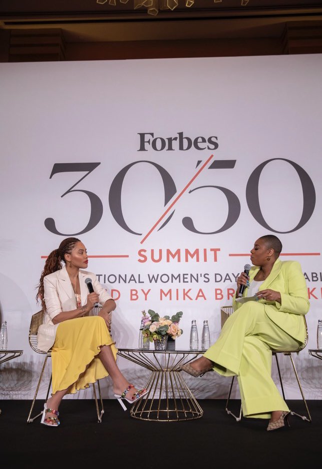 Speaking with @SymoneDSanders at the #Forbes3050 summit today, @ayeshacurry shared how she is uplifting Black-owned and female-founded companies and advocating for Oakland youth. #IWD2023 Read more: msnbc.com/know-your-valu…