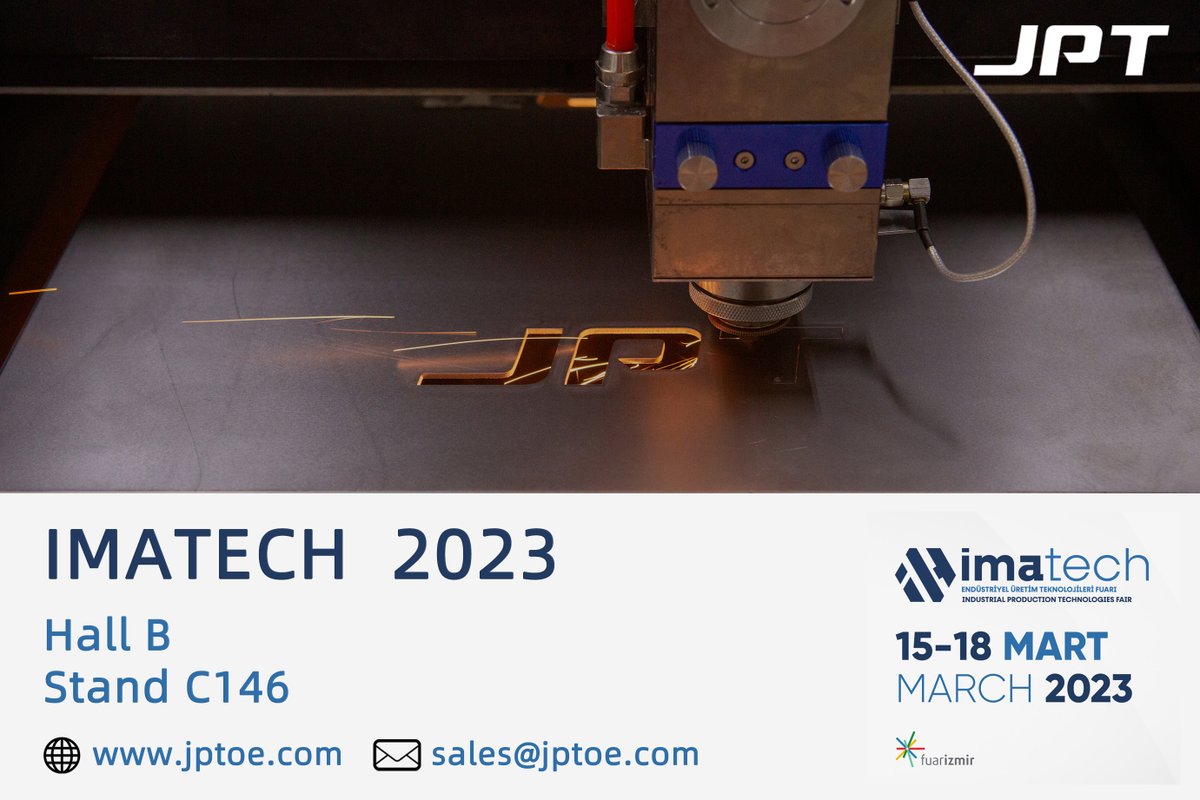 JPTLaser's tweet image. Hello #IMATECH 
Don't forget to visit the JPT booth at HALL B, #C146, at the fuarizmir from 15th - 18th, March 2023.
We are looking forward to meeting and talking something about lasers with you.
#jptlaser #lasers #fiberlaser  #lasercutting #laserwelding #manufacturing #fair #TR