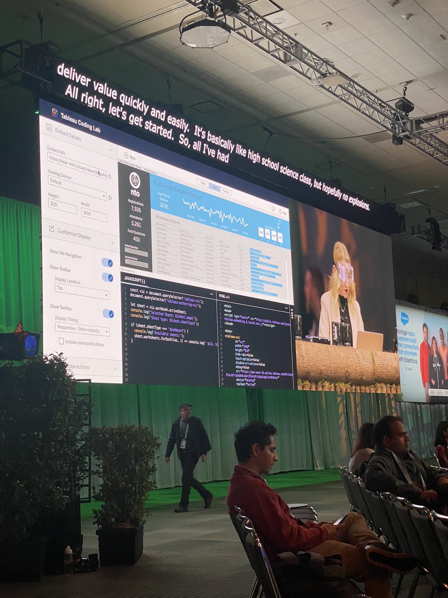 Did you catch the Tableau keynote at #TDX23? We just announced @tableau coding lab that allows you to generate code via a drag and drop interface and embed Tableau in any application within a matter of minutes! Let us what you think 💭