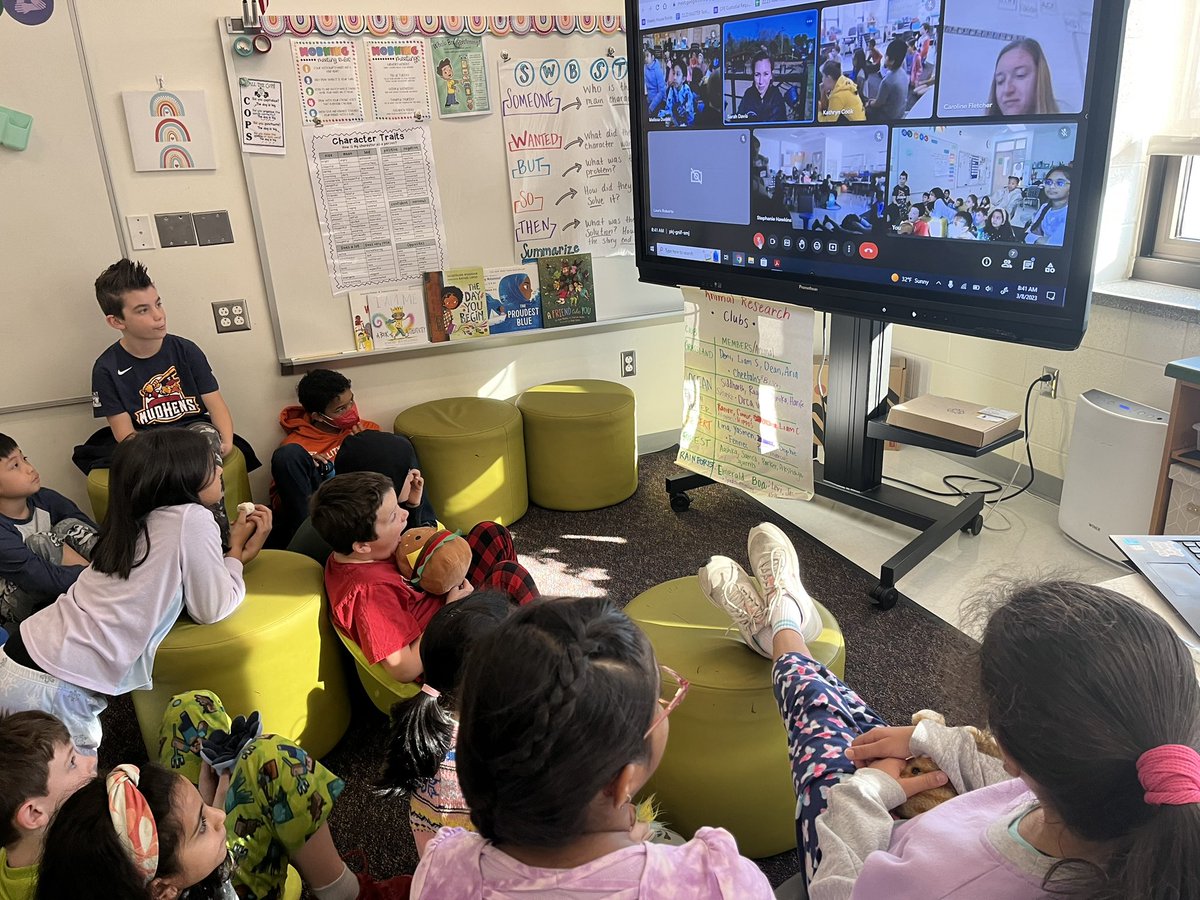 KPavlocak's tweet photo. Third grade enjoyed a google meet with an expert ! The students asked this large animal vet questions and we learned a lot! #gogpgators @GoshenPostES https://t.co/7povjUZjzR