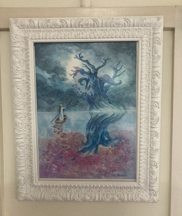 This beauty finally arrived in my life. ^_^ Thanks to @matsyaart for the painting, @everydayorig for bringing it to my attention, and @JFGiles for organising this wonderful birthday delivery!