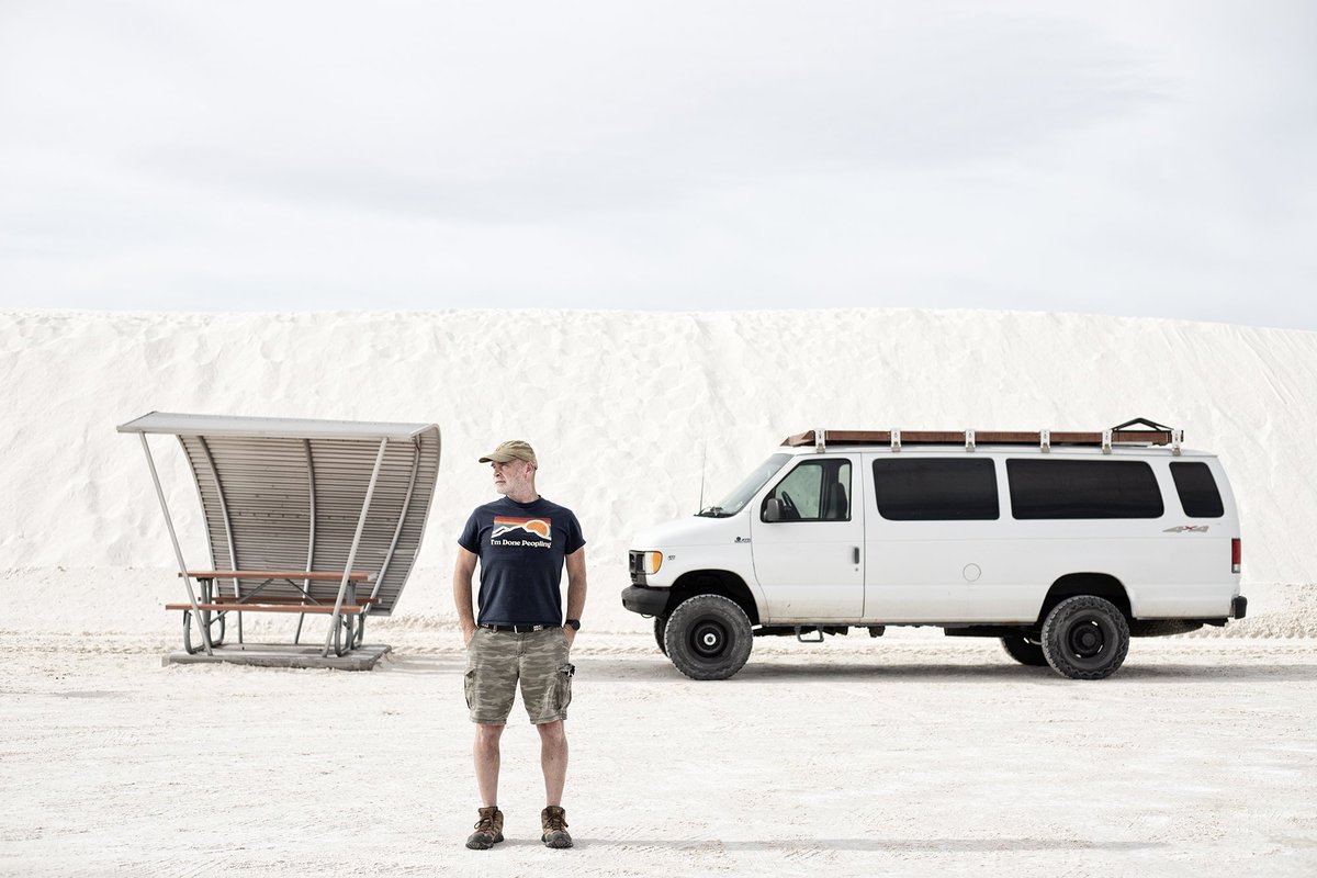 ProofOfLucky's tweet photo. 3-6-2023
White Sands National Park. Follow my daily travel stuff at @Lucky_4x4_Van 
.
.
.
.
.
.
.
#ProofOfLucky #selfportrait #selfie #WhiteSands #NewMexico #VanLife #4x4VanLife #NationalPark https://t.co/gCBmhrtpIG