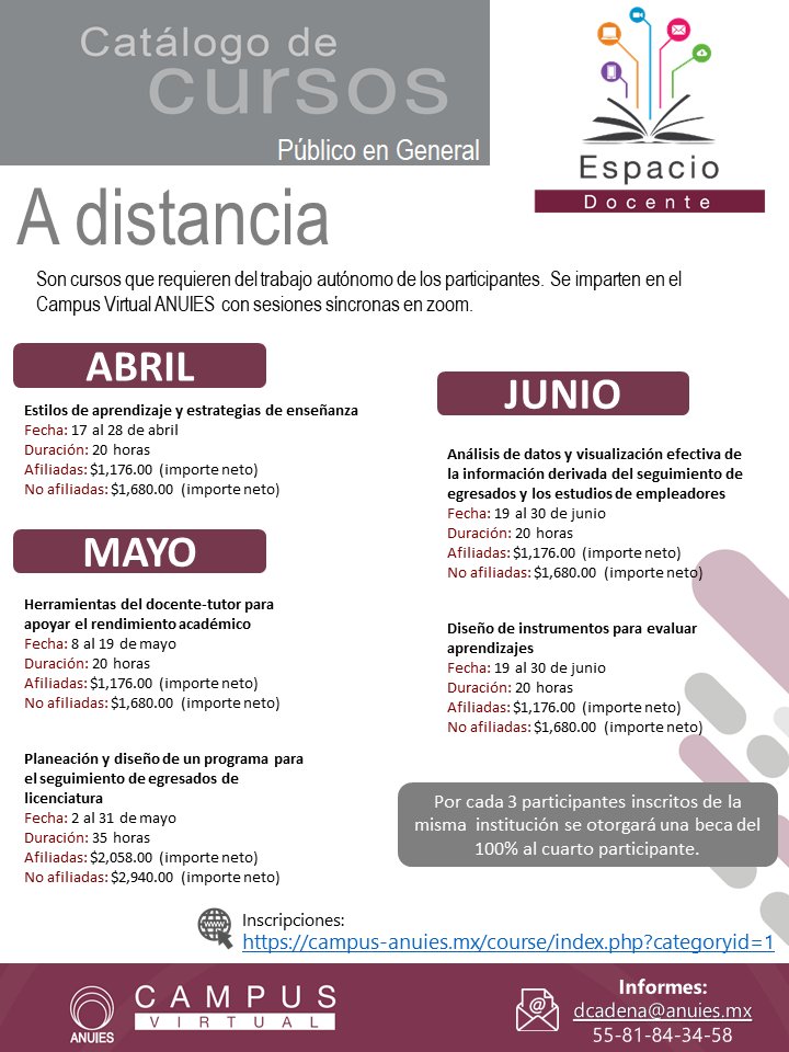 Cursos a Distancia 

Inscripciones abiertas:
 👉 campus-anuies.mx/course/index.p…