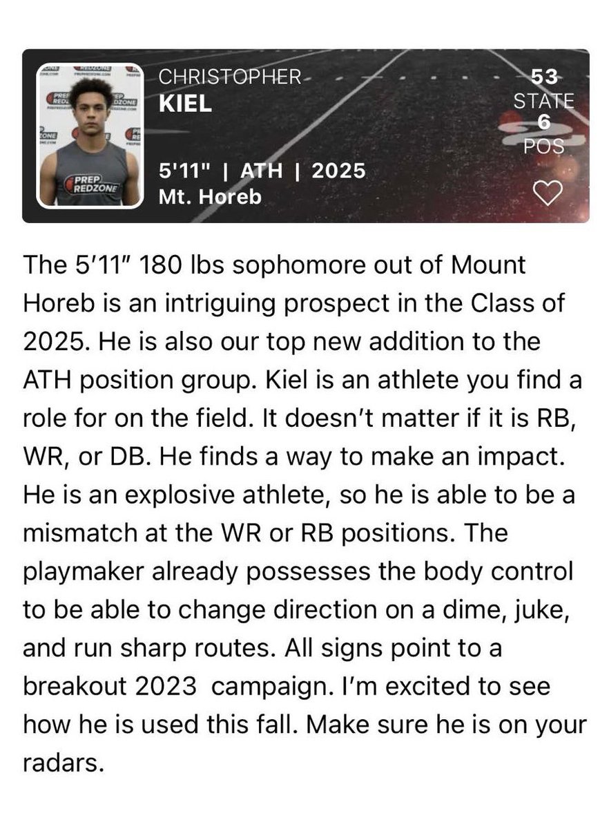 Thanks for the write up and ranking! <a href="/MJ_NFLDraft/">Mark Johnson</a> <a href="/PrepRedzoneWI/">Prep Redzone Wisconsin</a> <a href="/PrepRedzone/">Prep Redzone 🏈</a>