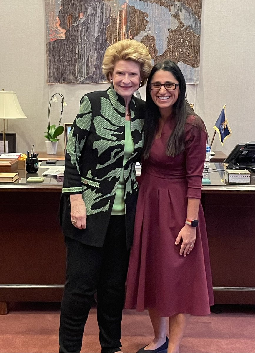 SenStabenow's tweet photo. Always wonderful to see my good friend @MonaHannaA. Thanks for doing everything you can for kids in Flint! Proud to be your partner! https://t.co/3R3BOzXRCR