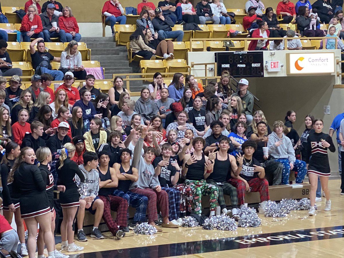 The student section is rocking right now.