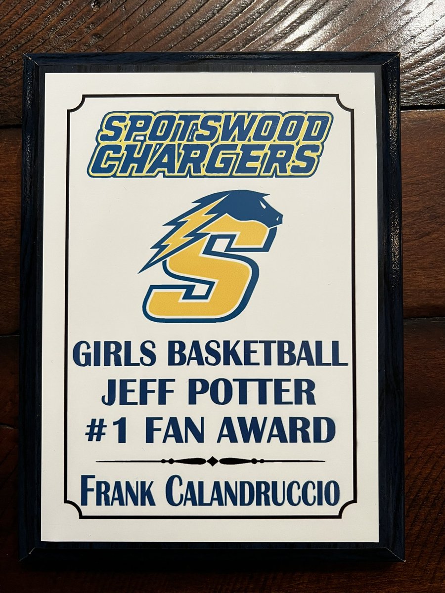 FrankieCal's tweet photo. I would like to thank my wife for supporting my obsession with NJHS basketball this winter…I would like to thank all the other parents in the stands listening to my scouting reports every game and how power points work…and thank you seniors for giving me this awesome award! https://t.co/wB1ExupvMx
