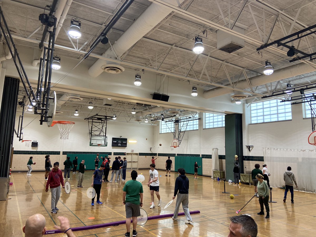 So much fun when <a href="/DmassFootball/">Damascus Football</a> and our LFI students get to hang out during lunch!