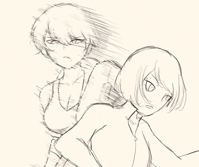 Practicing speed lines on digital.
It is a little different from traditional. 