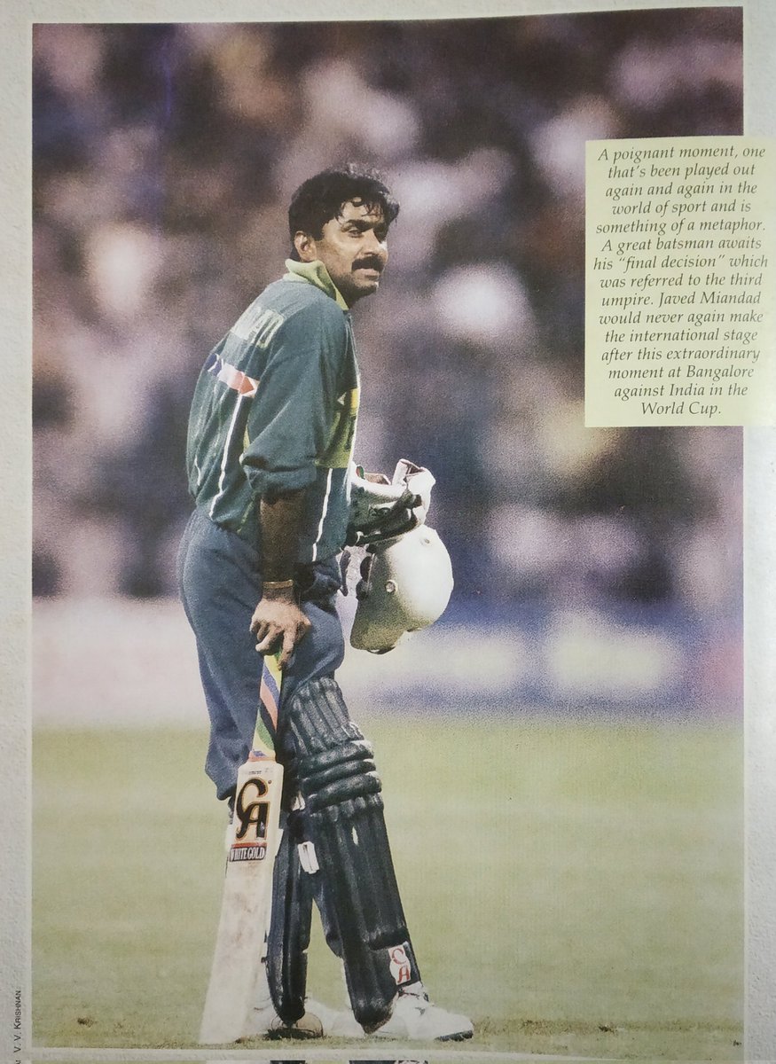 March 9, 1996 #OTD #INDvPAK #Bengaluru #WillsWorldCup #JavedMiandad