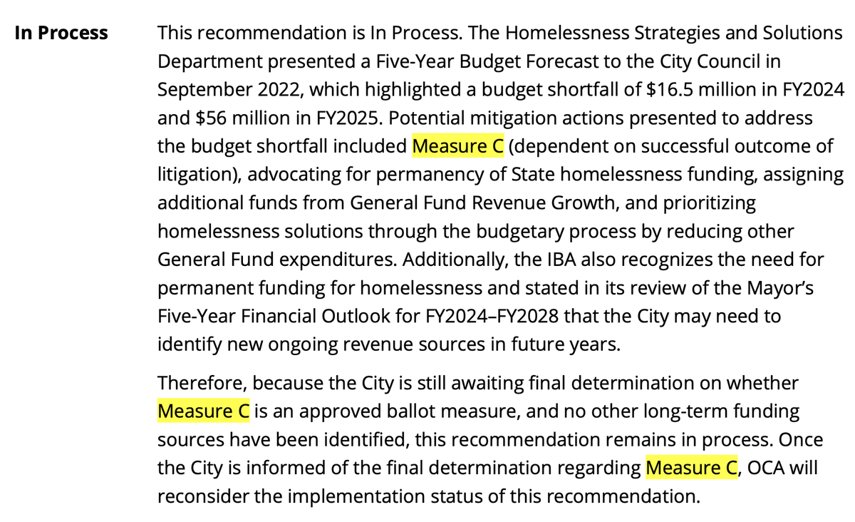 LoriSaldanaSD's tweet photo. Happy Birthday to a March 8 2022 court decision that determined #MeasureC (2020) FAILED when it did not get a supermajority of votes as required at the time of the 2020 primary election!
Unfortunately: there is an ongoing appeal, backed by @MayorToddGloria
This appeal means @ToddGloria is spending more money on attorneys to fight a court decision than on actual #homelessness solutions
- These legal delays are preventing #SanDiego staff from identifying & allocating long-term funding options for #homeless services & programs
Full report here: https://t.co/59L8zNz22s