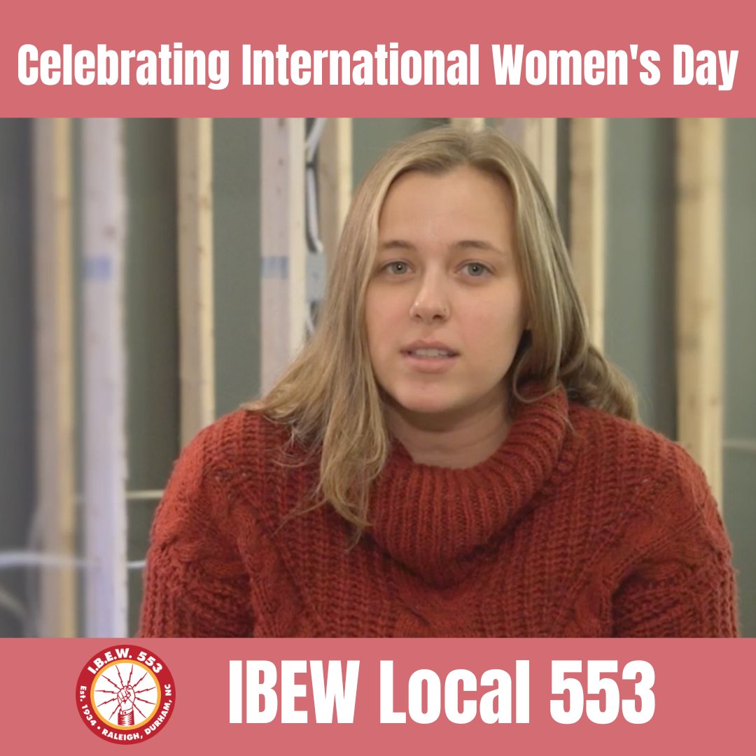 Celebrating International Women's Day!

Being a female coming into this career was scary for Delaney, but she soon found a Sisterhood within with her classmates and IBEW Local 553. She now looks forward to having a great career in the union electrical industry. #IBEW