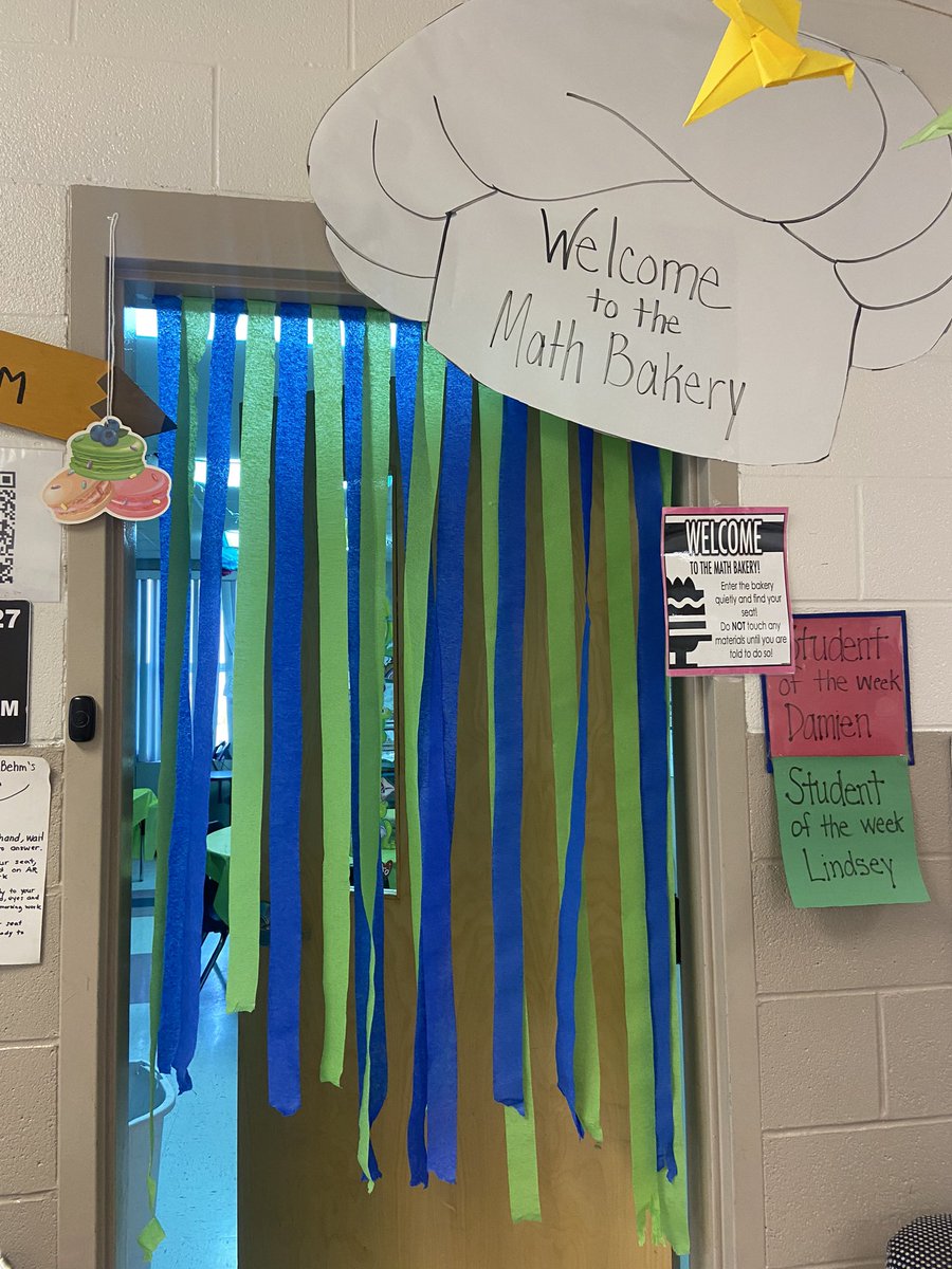 rvk_behm's tweet photo. Math Class Room Transformation learning multiplying fractions through a math bakery. So much fun! https://t.co/y6i0jRPaJE