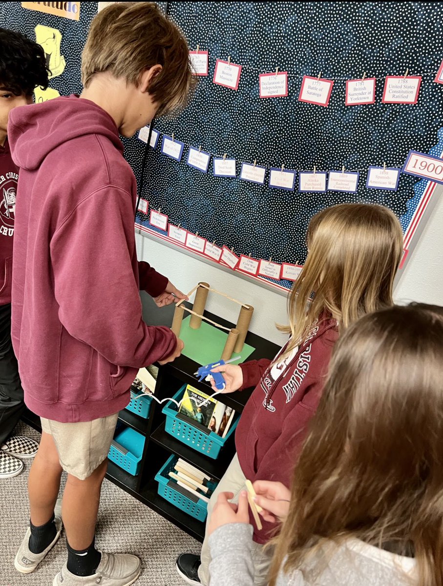 SCAJRHIGH's tweet photo. Two days into #ThemeWeek &amp; we’re loving #MedievalTimes Canterbury Tales, Castle structures, Golden Compass to
Determine if students are Nobility or Serfs, 
Building Catapults, studied origins of the black plague, the crusades, plays &amp; writings, and origin of numerical numbers! https://t.co/kxacRhyMcu