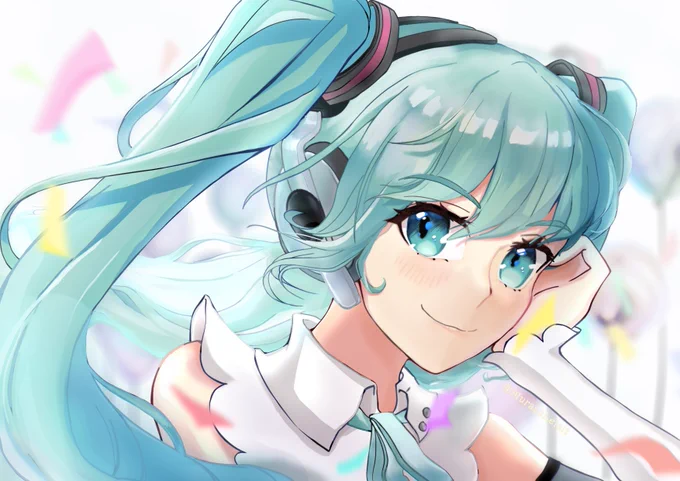 #ミクの日 #ミクの日2023 せっかくなので前に描いたミクさん 