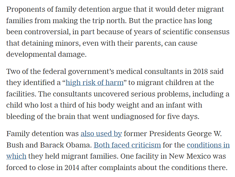 SocDoneLeft's tweet photo. @nytimes If the Biden admin resumes ICE family detention, it will represent a massive step backward for human rights -- almost back to the Trump era.

Families should be released on ATD, never detained. https://t.co/y9DMwy6jCW