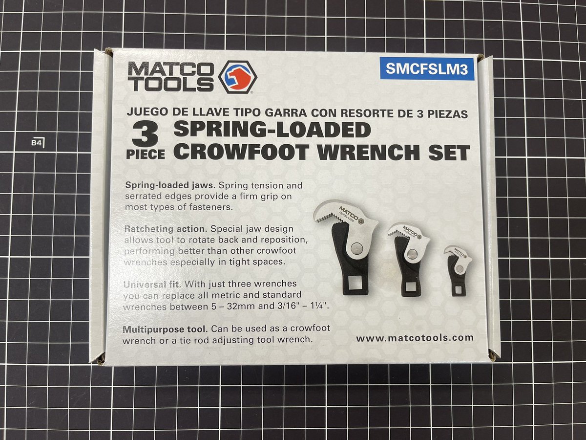 Kai_ZO6LS7's tweet image. #MATOCOTOOLS 

MATOCOの誘惑・・・

3 PIECE CROWFOOT WRENCH SET

スプリング内蔵式で

ラチェットレンチの様に使えるし👏

舐めたボルトやナット

パイプレンチとしても👍

1/4 3/8 1/2 dr

スピンナーハンドルを着けて

5~32mm 3/16~1 1/4inchまで
対応している😇

どうでしょう👍👍