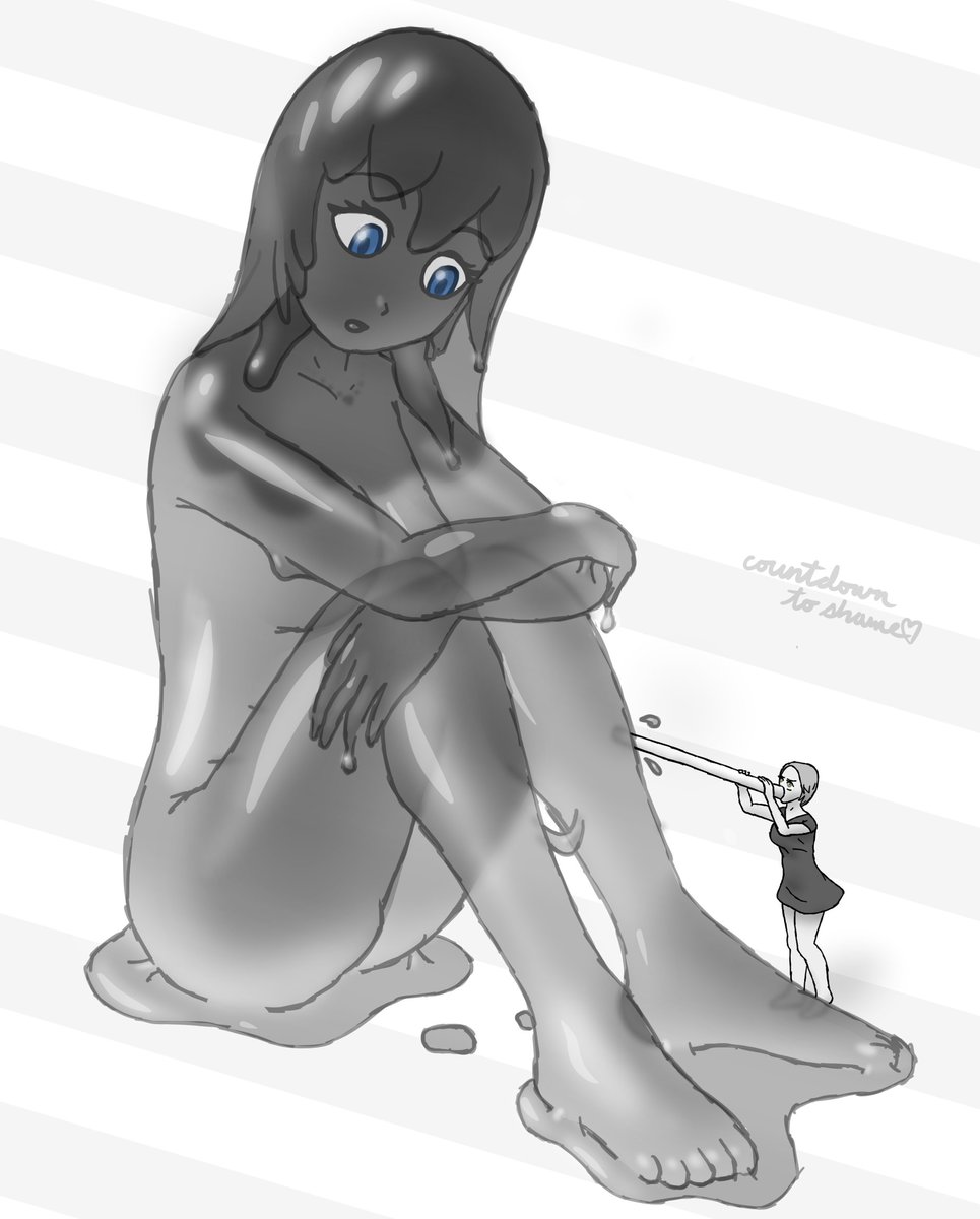ShameCountdown's tweet photo. Thank you @/BiscuitRambling for helping me evolve my last drawing to its final form. Now with 100% more #sizetwitter.
No slime girl Mikas were harmed in the making of this image. Lily can't even get her mouth around that straw. https://t.co/kl1uaHgy5R