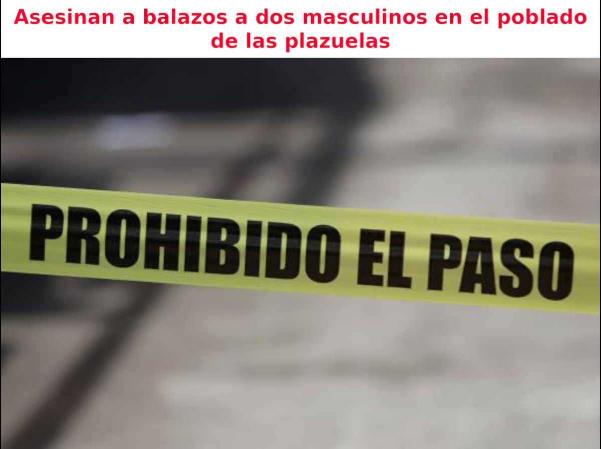 Asesinan a balazos a dos masculinos en el poblado de las plazuelas

Informacion con fotografias: bit.ly/3Jsa9Co