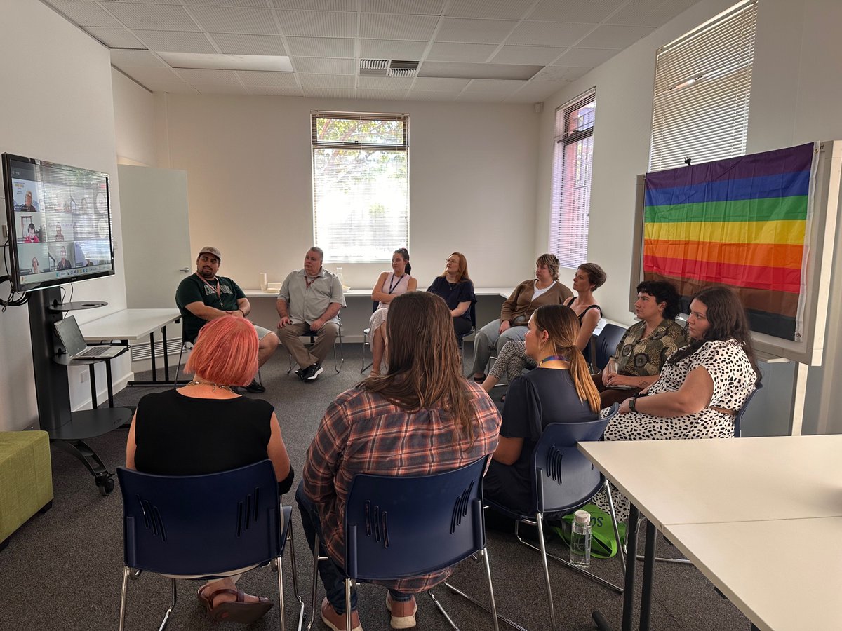 NTVorg's tweet photo. We are so proud to share that NTV has achieved Rainbow Tick Accreditation! 

It was great to hear from some of our staff what it means for @NTVorg to have Rainbow Tick, and to be supported by our @CEONTVorg and the board. 
 
#RainbowTick #familyviolence #DFV https://t.co/A1Pj1Vvvwo