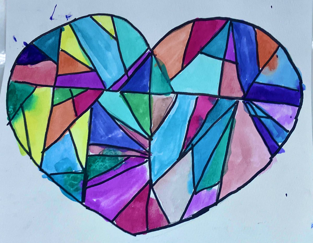 Check out the Heart Art found in Grade Four. #HHEHighlights
