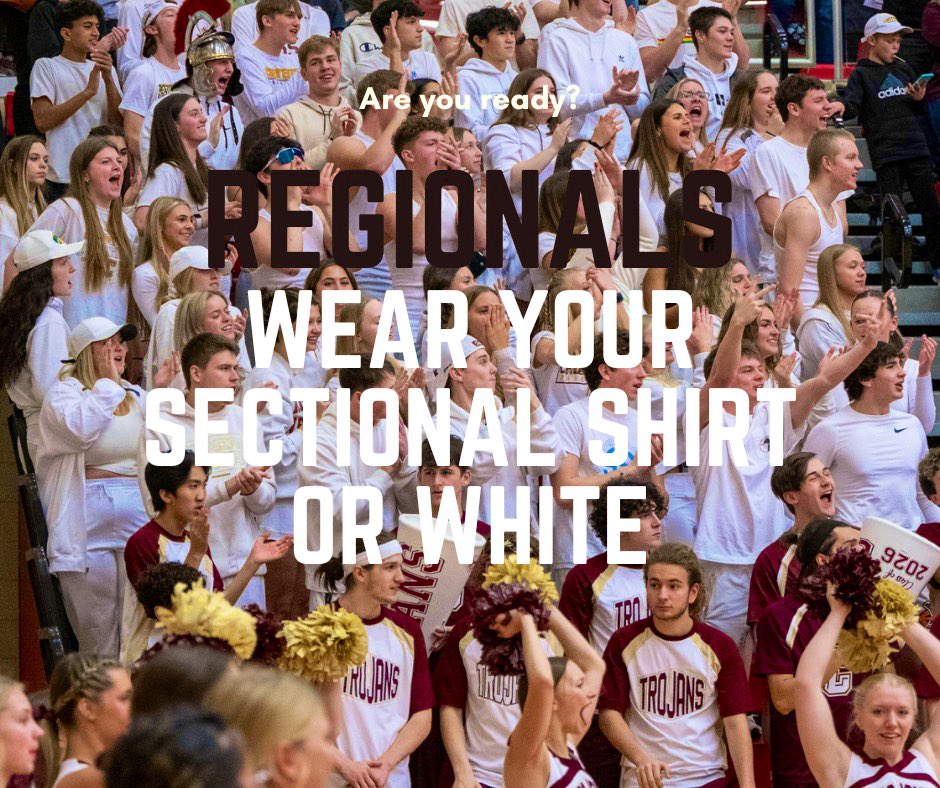 Sectional Shirt or White on Saturday!
