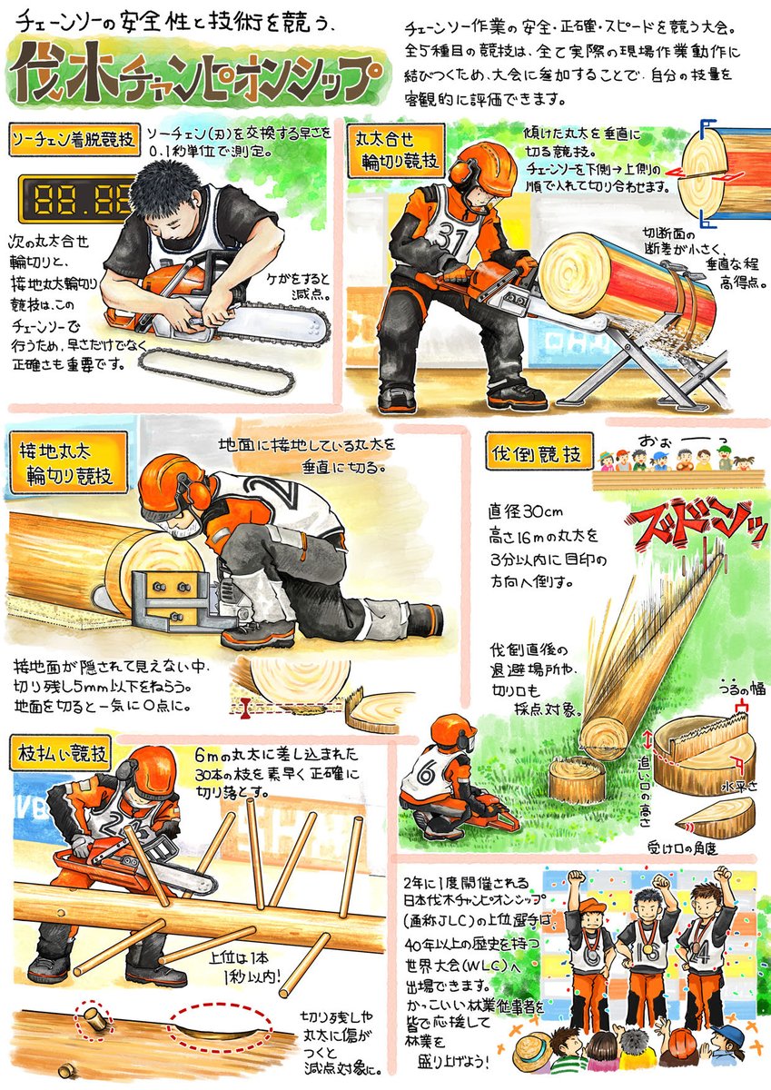 現場漫画「#林業よススメ！」第7作目「#チェーンソー 編」から