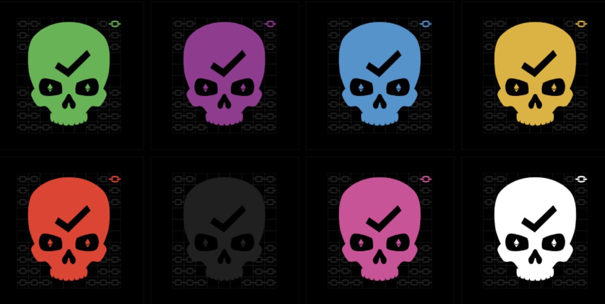 SkullsOnChain's tweet image. #SkullsOnChain 8 x 1/1&apos;s