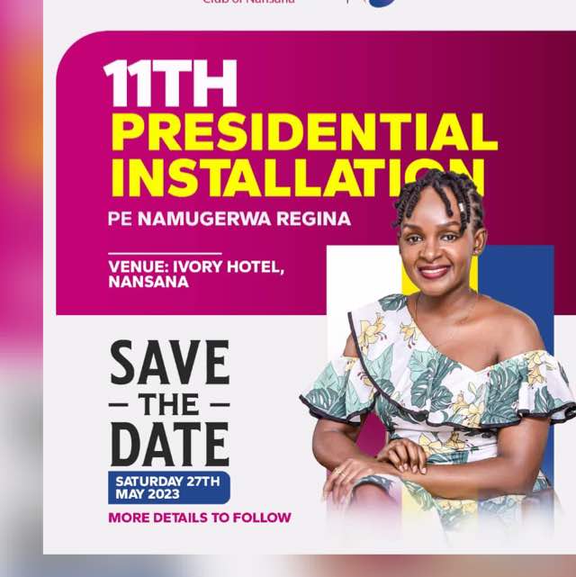 Good day our partners in Service, With alot of humility we bring you and announce that our PE @reginanamugerw2 installation date is here, it's going to happen on Saturday 11th May 2023 at Ivory Hotel Nansana. #SaveTheDate