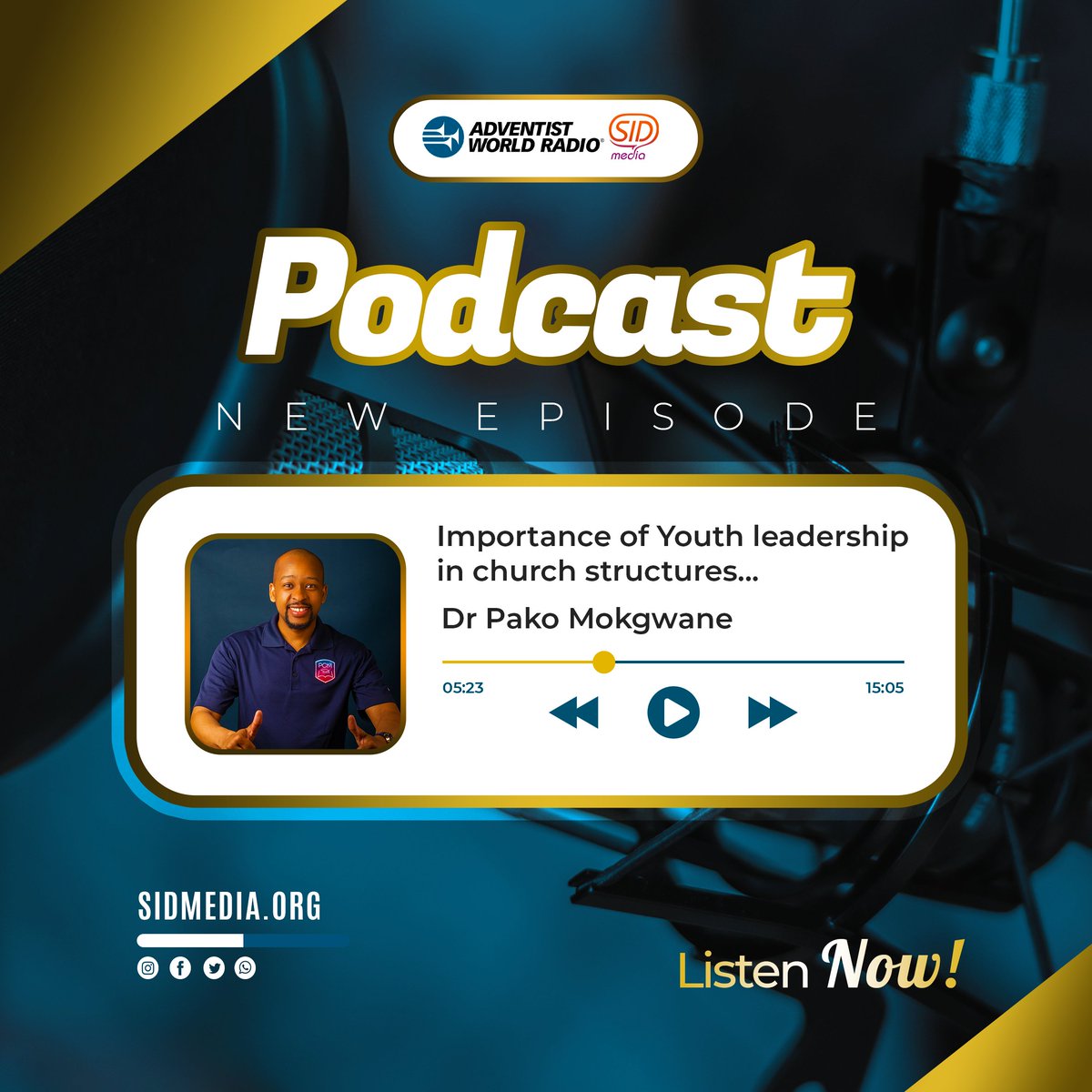 AWRSID_Media's tweet image. "The method they used to do youth ministry in 1972, cannot be used today" - Dr. Pako

Catch the full interview with Dr. Pako Mokgwane @PakoEdson at sidmedia.org/radio/ 

#GetPluggedIn right now with #AWRSIDmedia 
#iwillgo #thoughtleadership #frombroadcastobaptism