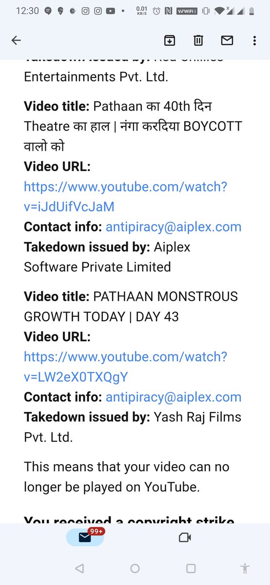 Sahil Ahmed Khan (@hello_mrkhan) on Twitter photo Guys tag <a href="/yrf/">Yash Raj Films</a> and <a href="/RedChilliesEnt/">Red Chillies Entertainment</a> and tweet karo bhailog strike hatane k liye varna channel 7 din k badh terminate hojaega khattam hojaega
#RemoveCopyrightStrike Guys tag <a href="/yrf/">Yash Raj Films</a> and <a href="/RedChilliesEnt/">Red Chillies Entertainment</a> and tweet karo bhailog strike hatane k liye varna channel 7 din k badh terminate hojaega khattam hojaega
#RemoveCopyrightStrike
