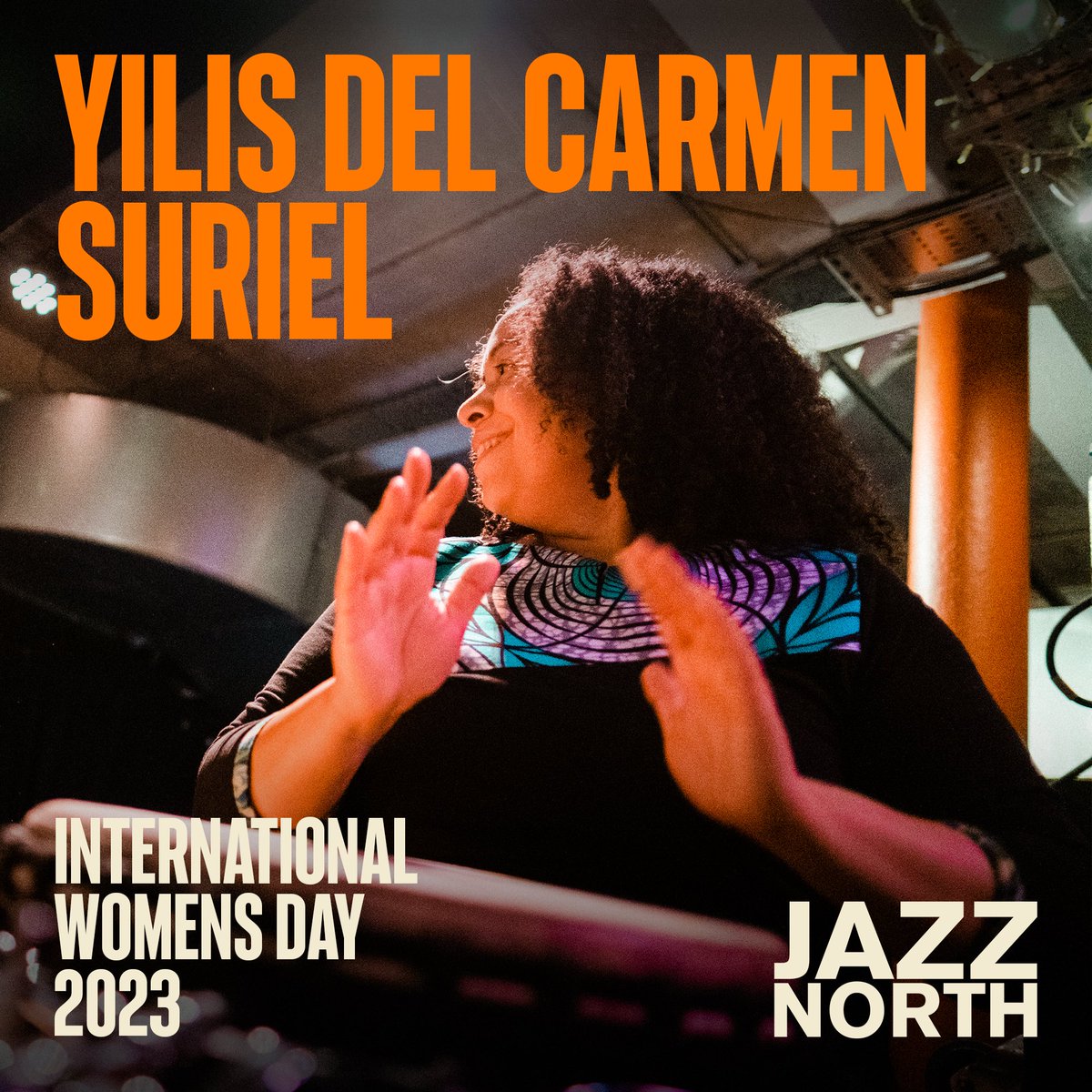 Next up, we shine the spotlight on <a href="/YilisdelCSuriel/">YilisdelCarmenSuriel</a>, percussionist of #HannabiellAndTheMidnightBlue and half of <a href="/LadiesofMBlue/">LadiesofMidnightBlue</a>, the queen of the rhythm! #IWD2023