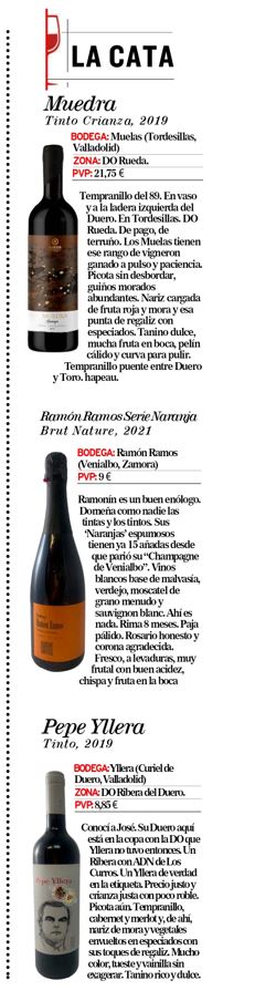En mi #CataJPA os sugiero estos tres vinos en @DiarioCyLMundo. 🍷 @BodegaMuelas - @DORueda 🍷 #BodegaRamonRamos 🍷 @bodegasyllera - @DORibera