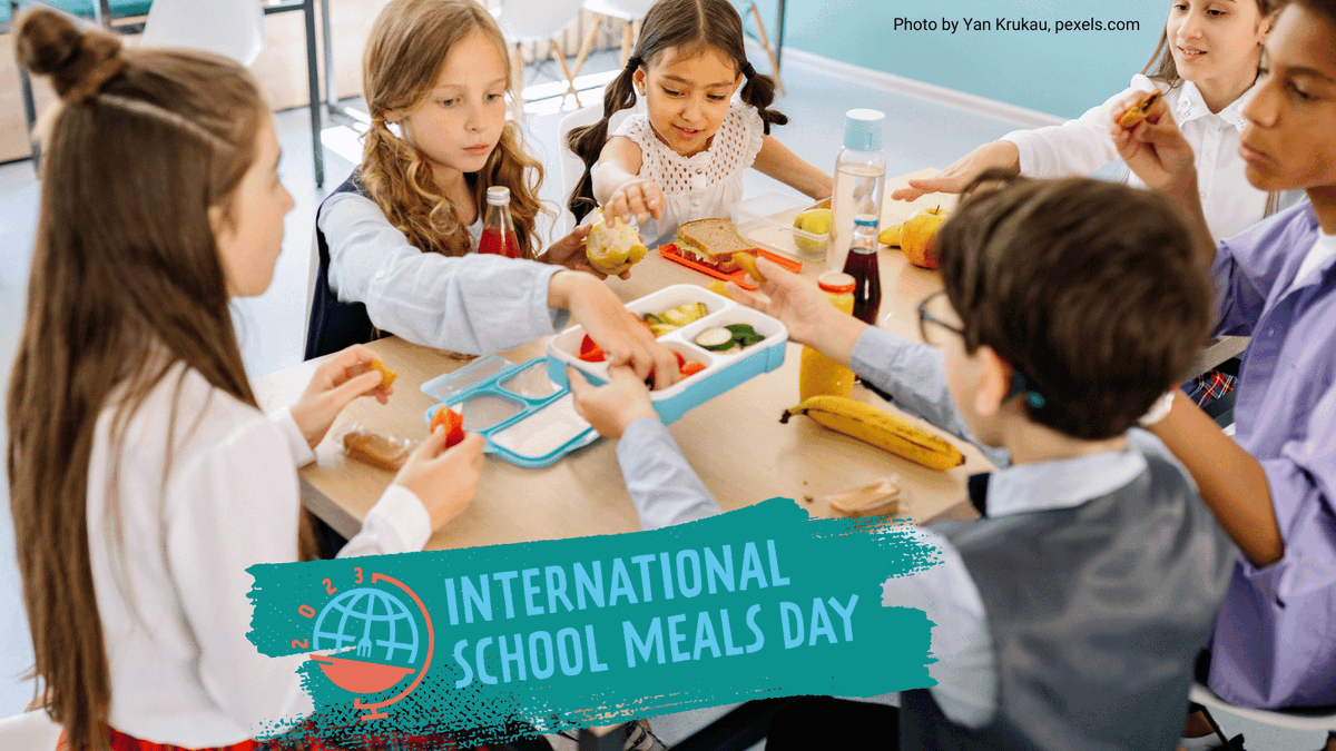 SF4C_Project's tweet photo. Today is #ISMD2023, a day to celebrate what has been achieved, and a day to call for more attention on the importance of sustainable + healthy #schoolfood. Read our recent PRESS RELEASE to learn about a ‘Whole School Food Approach’ and why it is needed: https://t.co/dhn9SdFgH8 https://t.co/l0eifIAR0F