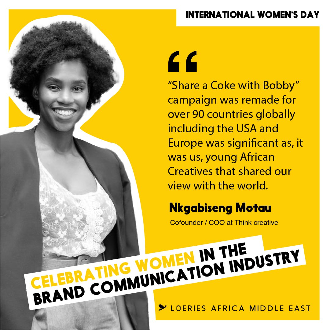One day isn't enough to celebrate women, so we decided to do it for the whole week :) @Nkgabi_Motau shares her Loeries winning moment with us. Campaign: Share A Coke With Bobby (Won for effectiveness) #Loeries2023 #Creativity #BloodSweatTears
