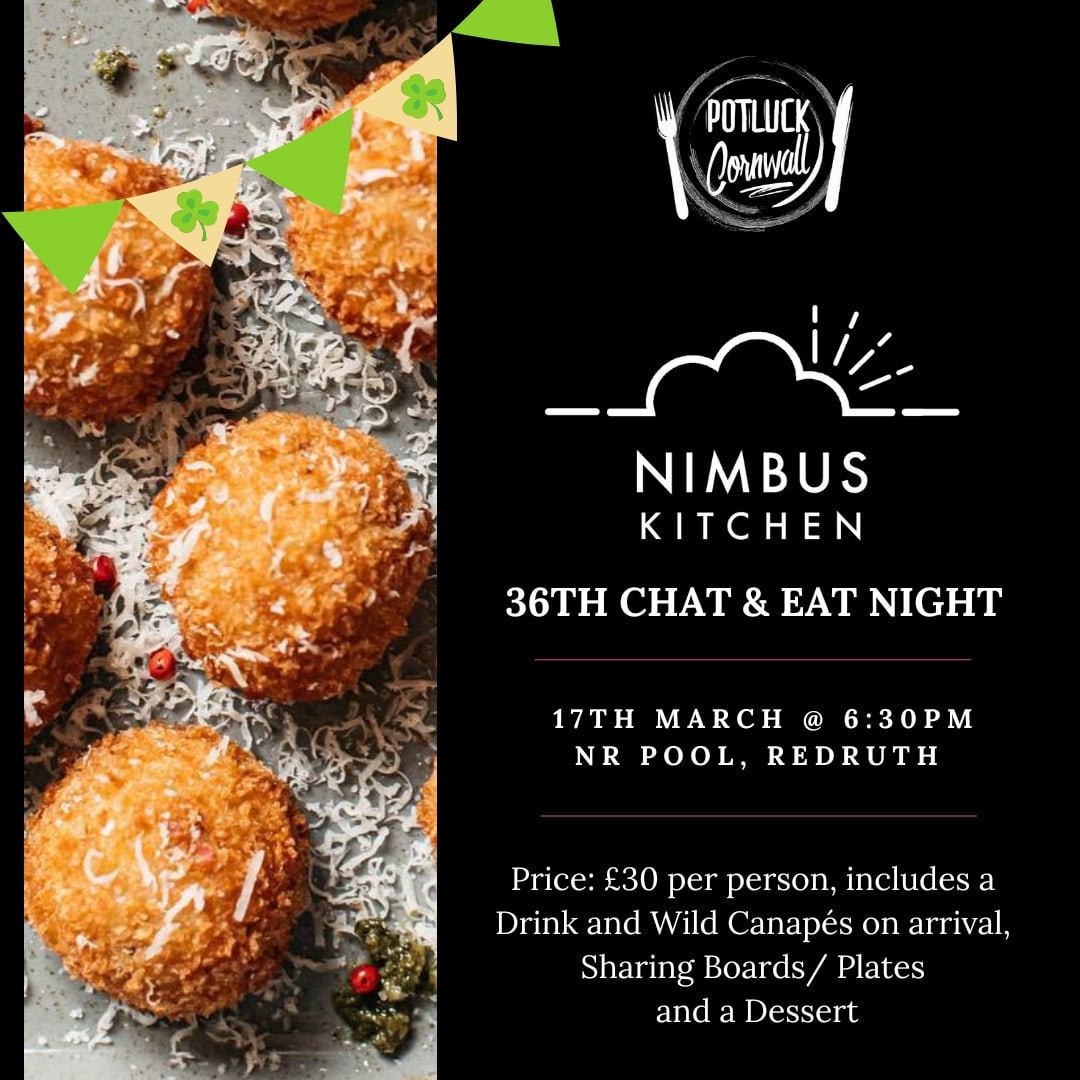Dear Foodie Friends,
There are still a few seats left for our first #ChatandEatnight of 2023.
You can expect good food, a chance to meet a mix of ages/ people, you will hear from Chef Mark Devonshire, and there will be a prize-worthy quiz.
buytickets.at/potluckcornwal…
#ifollowcornwall