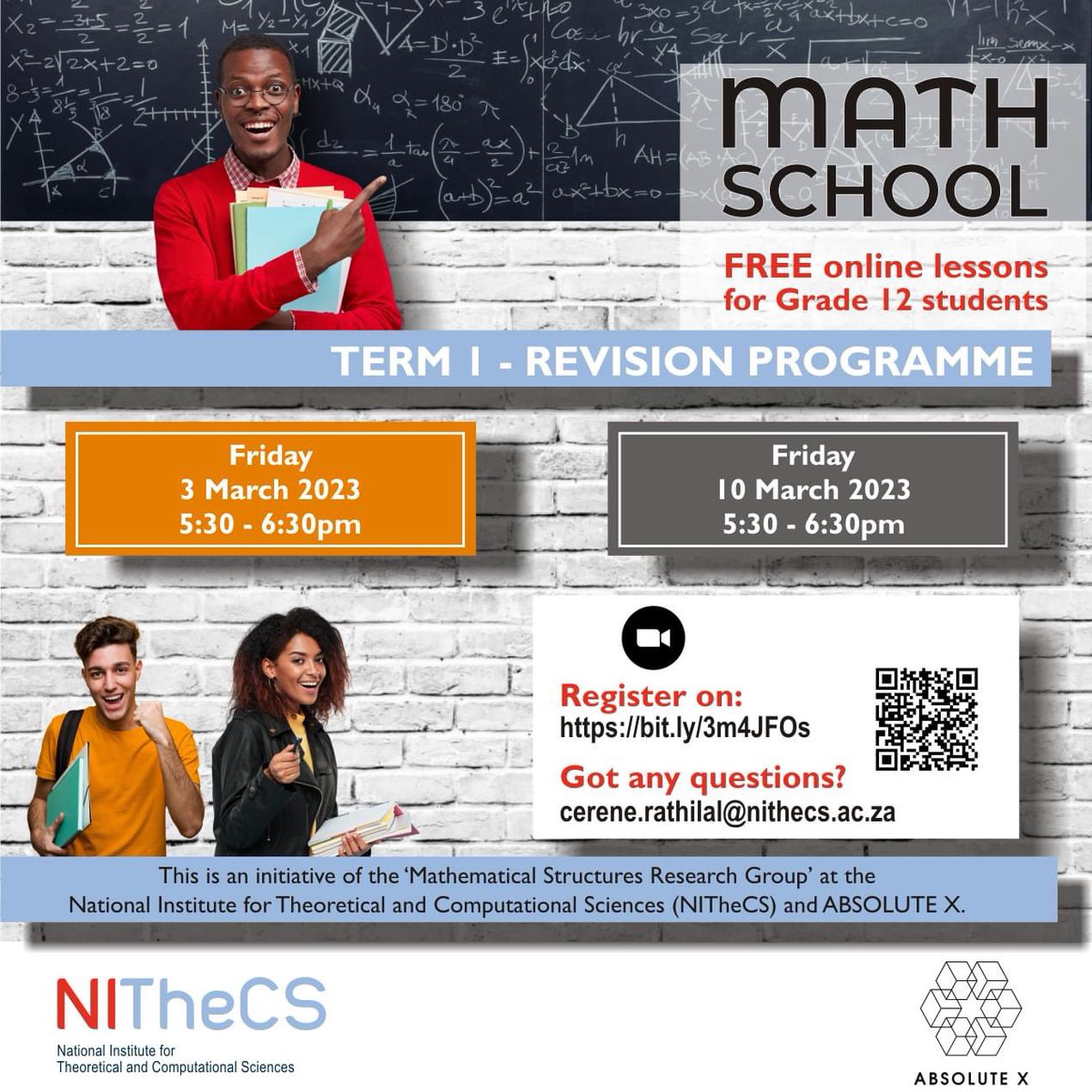 Exposcience's tweet image. Reminder - FREE online revision of 1st term Math for Grade 12 learners by Dr Cerene Rathilal (UJ) - 2nd lesson takes place tomorrow @17h30. Please share this info within your community.  mailchi.mp/nithecs/grade-…  #math #mathrevision #grade12maths #nithecs