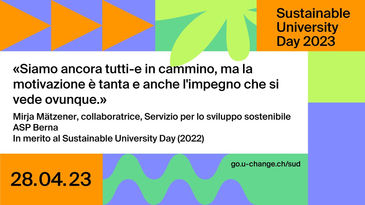 UChangeCH's tweet image. Registrations for the #SustUniDay23 are open!
Check out the interactive, varied program (in 4 languages).

🗓️28 April 2023 | Uni-/PH-Gebäude, Luzern

👉go.u-change.ch/Anmeldung
👉go.u-change.ch/program

Organised by @UChangeCH, @hslu, @UniLuzern &amp;amp; @phluzern 

#engagement #SDG